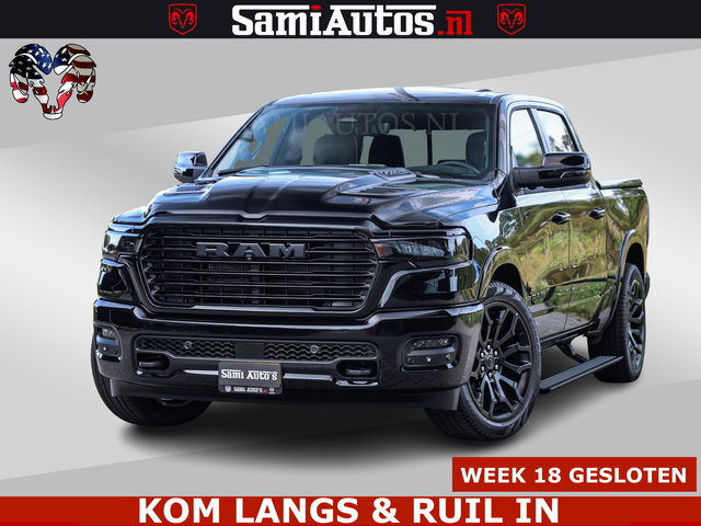 Dodge Ram 1500 - Night Premium | Full Option | Eerste Eigenaar | De Meest Luxe Pick-Up in zijn Klasse | Comfortabele Dubbele Cabine met Royale 5 Zitplaatsen | Bom Vol |
