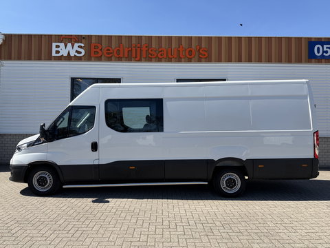 Iveco Daily 35S14V 2.3 automaat 410 L4H2 DC 6 persoons / vaste prijs rijklaar € 29.950 ex btw / ideale motorsport bus / euro 6 / bpm vrij / cruise en climate control / trekhaak 3500 kg !