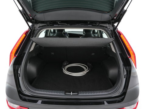 Kia Niro EV DynamicLine 64.8 kWh [ 3-Fase ] {SOH-100%} (INCL.BTW) *LEATHER-FABRIC | ADAPTIVE-CRUISE | DIGI-COCKPIT | KEYLESS | CAMERA | DAB | COMFORT-SEATS | SHIFT-PADDLES | ECC | PDC | 17''ALU*