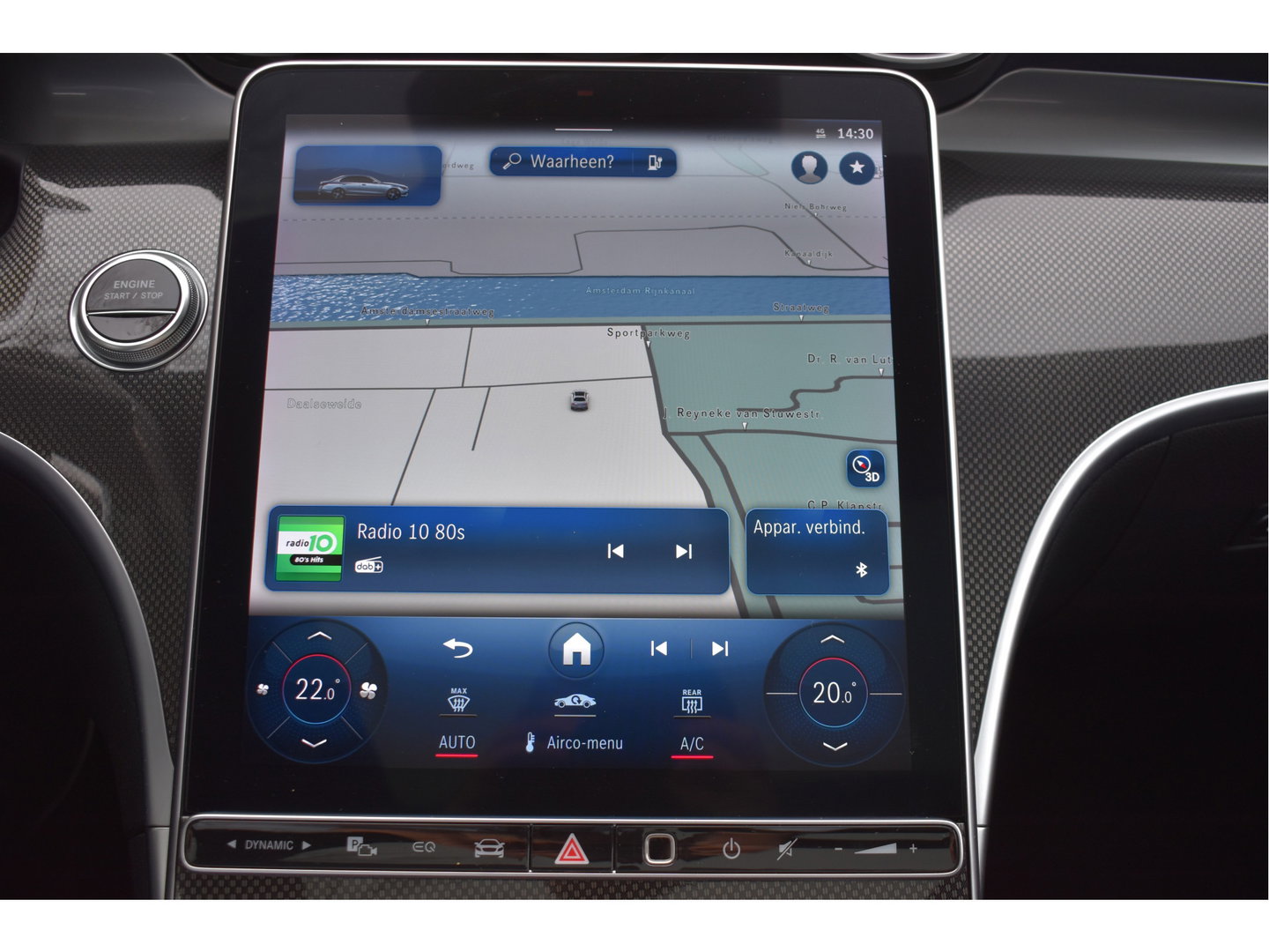 Mercedes-Benz C-Klasse 300 e AMG Line 313 pk | NL-Auto | 8x velgen + banden | Trekhaak | Open dak | Virtual cockpit | Camera | Carplay | Sfeerverlichting | Full LED | LM-Velgen | NAP