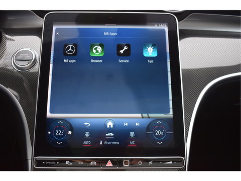 Mercedes-Benz C-Klasse 300 e AMG Line 313 pk | NL-Auto | 8x velgen + banden | Trekhaak | Open dak | Virtual cockpit | Camera | Carplay | Sfeerverlichting | Full LED | LM-Velgen | NAP