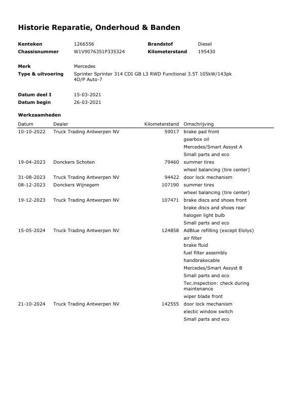 Mercedes-Benz Sprinter 314 CDI GB L4 RWD 7G-TRONIC 3.5T L4H2 / AUTOMAAT / IMPERIAAL / KASTENINRICHTING / NAVI / CRUISE CONTROLE