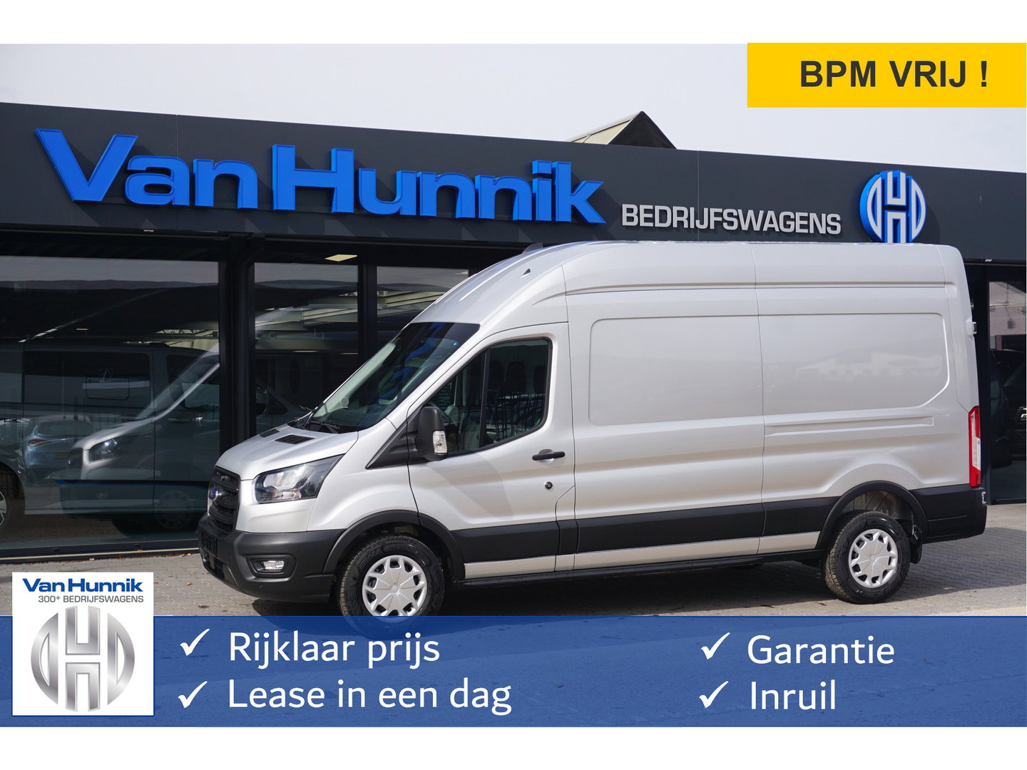 Ford Transit 350L 130PK L3H3 BPM VRIJ!! Airco, Cruise, Camera, Trekhaak!! NR. J01*