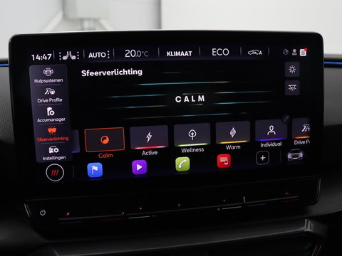 CUPRA Leon 1.4 eHybrid VZ | SOH 93,4% | Stoelverwarming | Trekhaak | Adaptive cruise | Carplay | Navigatie | Sfeerverlichting | Stuurverwarming | 19'' | Parkeerhulp | Climate control | Half leder | Sportstoelen | PHEV | Plug In