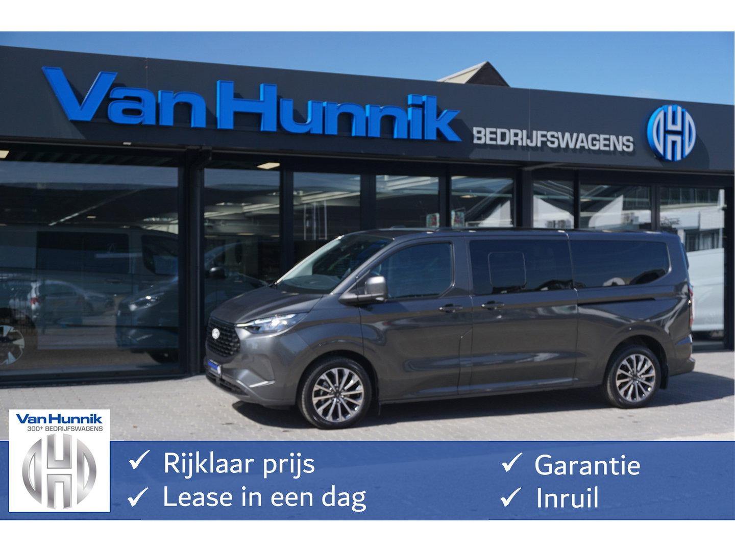 Ford Transit Custom Tourneo 320L 2.5 PHEV 233PK Titanium X PRIJS INCL. BPM Luxe 8 Zits, Leder, 19" LM, B&O, Elek. Schuifeur, Pano, Trekhaak!! NR. TR2