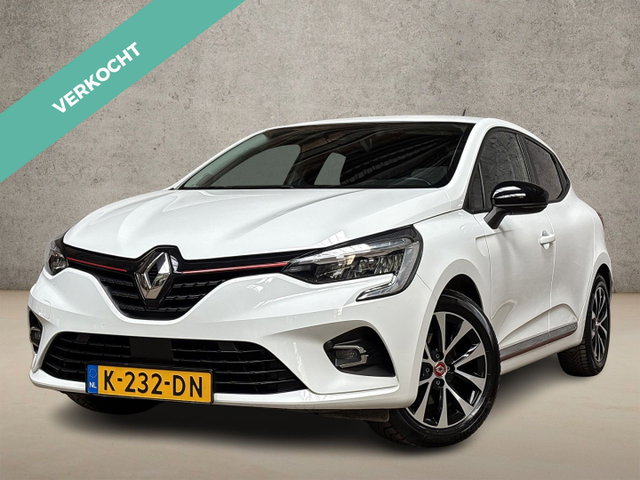 Renault Clio - 1.6 E-Tech Hybrid 140 Sport 140Pk Automaat (VIRTUAL COCKPIT, APPLE CARPLAY, GROOT NAVI, LM VELGEN, GETINT GLAS, SPORTSTOELEN, PARKEERSENSOREN, CRUISE, NIEUWE APK, NIEUWSTAAT)