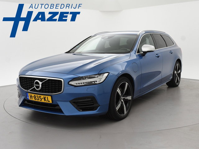 Volvo V90 - 2.0 T8 AWD 390 PK R-DESIGN + BOWERS & WILKINS | HEAD-UP | ELEK. TREKHAAK | INSCRIPTION BURSTING BLUE METALLIC