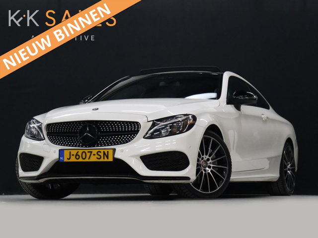 Mercedes-Benz C-Klasse - Coupé 200 Prestige AMG Line [SCHUIFKANTELDAK, BURMESTER, SFEERVERLICHTING, ELEKTRISCH VERSTELBARE STOELEN, STOELVERWARMING, SPORTSTOELEN, SPORTSTUUR, PDC V+A, BLUETOOTH, CRUISE, CLIMATE, NIEUWSTAAT]