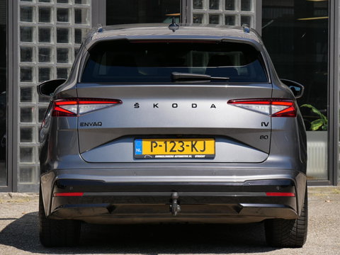 Škoda Enyaq iV 80 SPORTLINE/ TREKHAAK/ WARMTEPOMP/ MATRIX LED/ SOH 96%