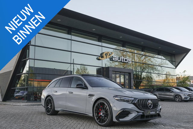Mercedes-Benz E-Klasse - Estate E53 AMG 612pk 4MATIC+ Panoramadak *BTW* Burmester 4d Massage Superscreen Stoelkoeling Trekhaak BOMVOL!! Alpin grau