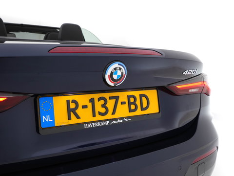 BMW 4 Serie Cabrio 420i High Executive M-Sportpack (INCL.BTW) *LEATHER | FULL-LED | MEMORY-PACK | BLIND-SPOT | DIGI-COCKPIT | HIFI-SOUND | SHIFT-PADDLES | CAMERA | DAB | NAVI-FULLMAP | TOWBAR | 19''ALU*