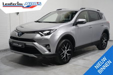 Toyota RAV4 - AWD hybrid style-selection navigatie trekhaak-afneembaar 18"-lmv PDC v+a 360-camera leder/stof bekleding stoelen/stuur verwarmd ECC cruise-controle private-glas stuurbediening keyless entry/start electrische-achterklep