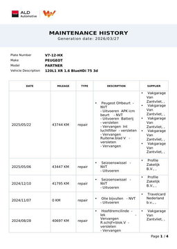 Peugeot Partner 120 1.6 BlueHDi 75 L1 XR AIRCO / DEALER ONDERHOUDEN / EURO 6 / N.A.P