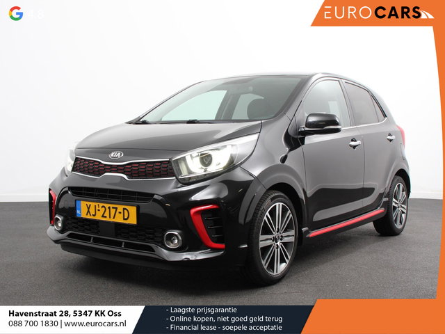 Kia Picanto - 1.0 T-GDI GT-Line Leder Keyless Navigatie Apple Carplay/Android Auto Stoelverwarming Lichtmetalen Velgen Cruise Control Climate Control Camera Parkeer sensoren Bluetooth