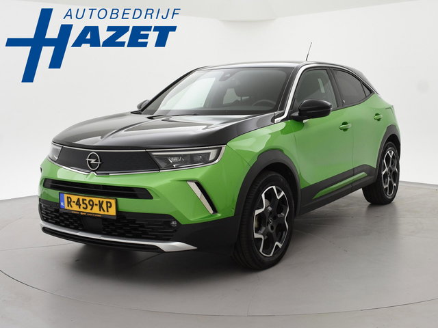 Opel Mokka-e - ULTIMATE 50 KWH TWO TONE 94% SOH + LEDER/ALCANTARA | STOEL/STUURVERW. | 18 INCH | MATCHA GREEN