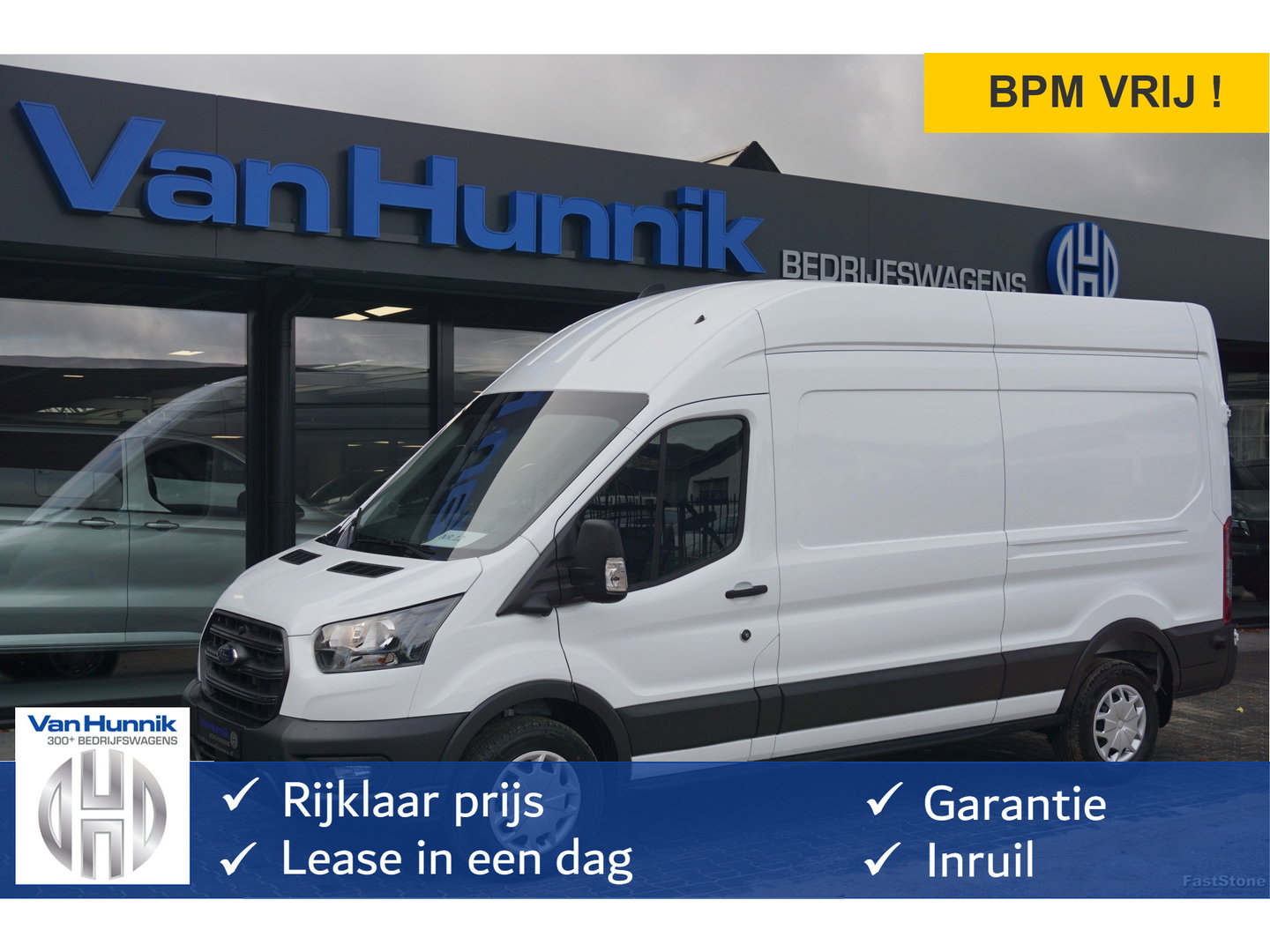Ford Transit 350L 130PK L3H3 BPM VRIJ!! Navi, 360° Camera, Adap. Cruise, 270° Deur!! NR. A10*