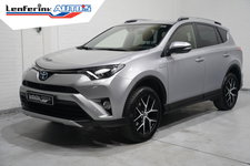 Toyota RAV4 - AWD hybrid style-selection navigatie trekhaak-afneembaar 18"-lmv PDC v+a 360-camera leder/stof bekleding stoelen/stuur verwarmd ECC cruise-controle private-glas stuurbediening keyless entry/start electrische-achterklep