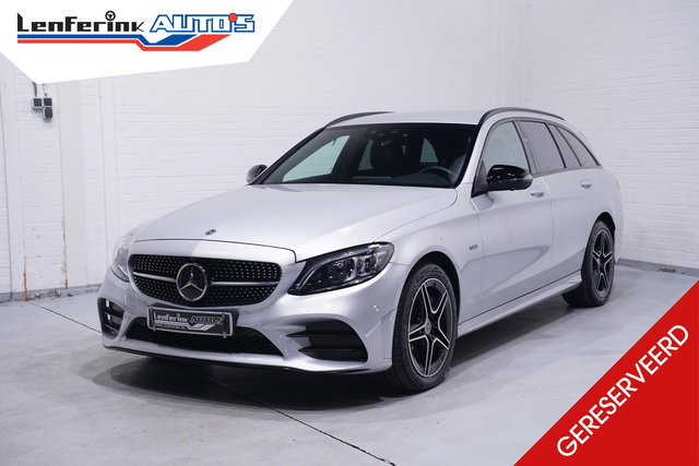 Mercedes-Benz C-Klasse - Estate 300 e Business Solution AMG navigatie full-map 360-camera schakelflippers a/h stuur sportstoelen verwarmbaar dynamic-select PDC v+a ACC Ecc electrische-achterklep led-verlichting touch-pad