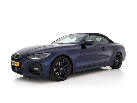 BMW 4 Serie Cabrio 420i M-Sportpack High Executive (INCL-BTW) *LEATHER | FULL-LED | MEMORY-PACK | BLINDSPOT | DIGI-COCKPIT | HIFI-SOUND | SHIFTPADDLES | CAMERA | DAB | NAVI-FULLMAP | TOWBAR | 19''ALU*