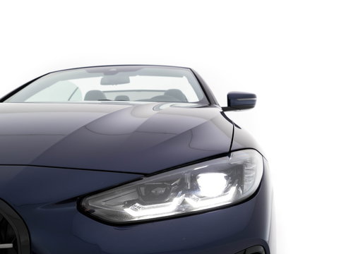 BMW 4 Serie Cabrio 420i M-Sportpack High Executive (INCL-BTW) *LEATHER | FULL-LED | MEMORY-PACK | BLINDSPOT | DIGI-COCKPIT | HIFI-SOUND | SHIFTPADDLES | CAMERA | DAB | NAVI-FULLMAP | TOWBAR | 19''ALU*