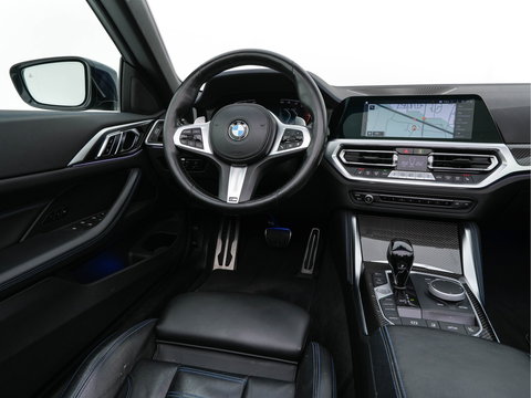 BMW 4 Serie Cabrio 420i M-Sportpack High Executive (INCL-BTW) *LEATHER | FULL-LED | MEMORY-PACK | BLINDSPOT | DIGI-COCKPIT | HIFI-SOUND | SHIFTPADDLES | CAMERA | DAB | NAVI-FULLMAP | TOWBAR | 19''ALU*