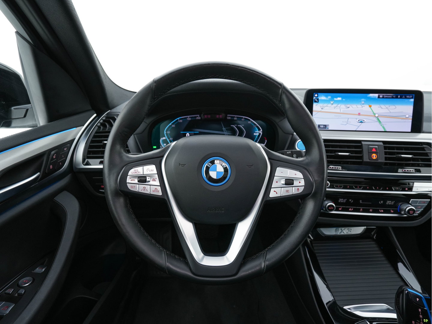 BMW iX3 Executive 80 kWh [ 3-Fase ] {SOH-98%} (INCL-BTW) Aut. *PANO | HEAD-UP | LEATHER | ADAPTIVE-CRUISE | FULL-LED | BLIND-SPOT | MEMORY-PACK | DIGI-COCKPIT | HEATED-COMFORTSEATS | KEYLESS | TOP-VIEW | DAB+ | TOWBAR | 19''ALU*