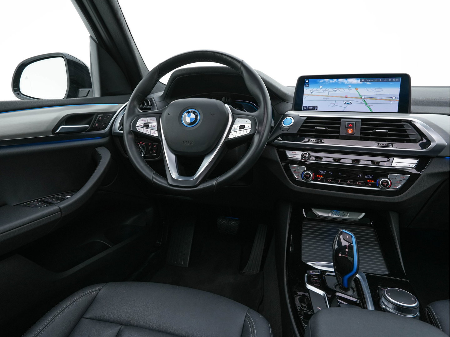 BMW iX3 Executive 80 kWh [ 3-Fase ] {SOH-98%} (INCL-BTW) Aut. *PANO | HEAD-UP | LEATHER | ADAPTIVE-CRUISE | FULL-LED | BLIND-SPOT | MEMORY-PACK | DIGI-COCKPIT | HEATED-COMFORTSEATS | KEYLESS | TOP-VIEW | DAB+ | TOWBAR | 19''ALU*