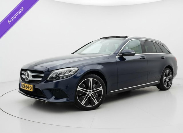 Mercedes-Benz C-Klasse - Estate 300 e Navi Cruise Leer Pano Led 2020 Uniek 55061 KM Gereden 2 De Eigenaar Perfecte Staat 100 % Dealer Onderhouden