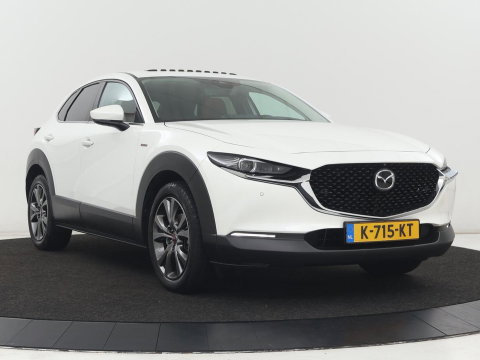 Mazda CX-30 2.0 e-SkyActiv-X M Hybrid 100th Anniversary Edition | Schuifdak | Leder | Trekhaak | 360 Camera | Stoelverwarming | Carplay | Adaptive cruise | Keyless | Head-Up | Bose Sound | Full LED