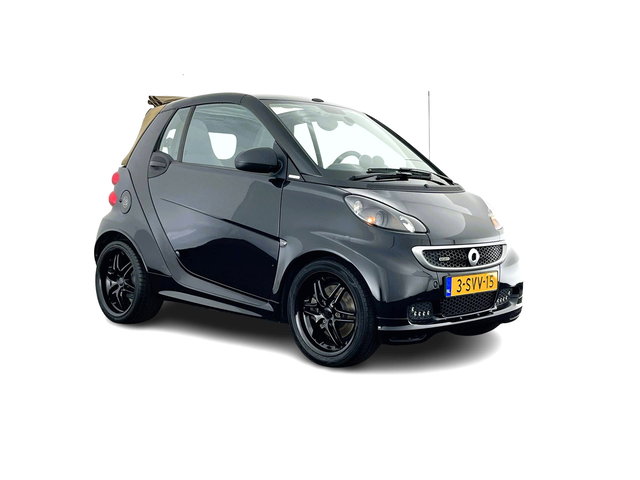 smart Fortwo - cabrio Electric drive Brabus Black-Edition 18 kWh {SOH-99%} Aut. *NAVI-FULLMAP | LEATHER | AIRCO | HEATED-SPORTSEATS | CRUISE | SHIFT-PADDLES  | AIRSCARF | 16'' ALU*