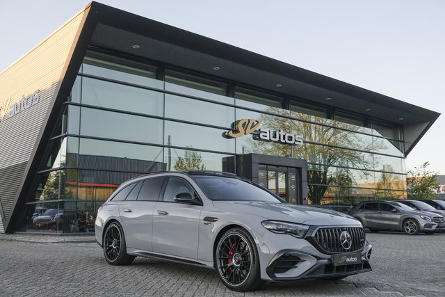Mercedes-Benz E-Klasse - Estate E53 AMG 612pk 4MATIC+ Panoramadak *BTW* Burmester 4d Massage Superscreen Stoelkoeling Trekhaak BOMVOL!! Alpin grau