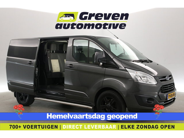 Ford Transit Custom - 2.0 TDCI L1H1 Limited 170PK | Dubbele Cabine | Aut. | Airco | Cruise | Navi | Trekhaak | 2xSchuifdeur