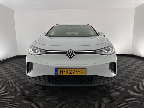 Volkswagen ID.4 Business 77 kWh [ 3-Fase-11kW ] {SOH-83%} (INCL.BTW) *LEATHER-FABRIC | ADAPTIVE-CRUISE | FULL-LED | HEATED-COMFORTSEATS | KEYLESS | CAMERA | DIGI-COCKPIT | DAB | NAVI-FULLMAP | PRIVACY-GLASS | ECC | PDC | TOWBAR | 19''ALU*