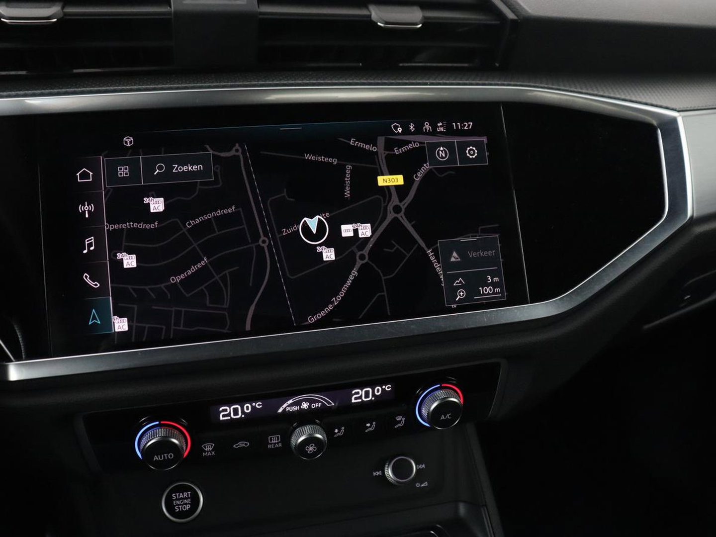 Audi Q3 45 TFSIe S edition | SOH 88% | Sportstoelen | Carplay | Trekhaak | Virtual Cockpit | Navigatie | Camera | Full LED | Half leder | Sfeerverlichting | Climate control | Parkeeerhulp | Cruise control | PHEV | Plug In
