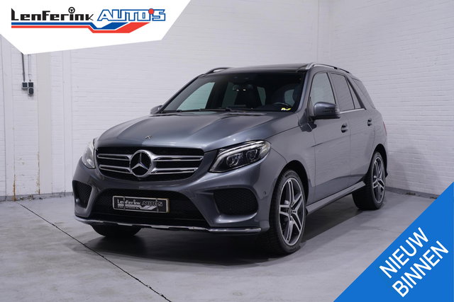 Mercedes-Benz GLE - 250 d 4MATIC AMG Sport Edition pano-dak lederen bekleding luchtvering led-verlichting 21"-inch lmv soft-close electrische-achterklep private-glas PDC v+a wegklapbare trekhaak cruise-controle zwarte dakhemel Navigatie dakrails-allu