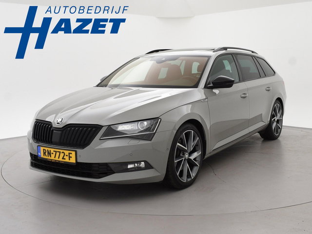 Škoda Superb - Combi 1.4 TSI ACT 150 PK SPORTLINE DSG AUT. *STEEL GREY* + WEGKL. TREKHAAK | PANORAMA | 19 INCH | CANTON | ADAPTIVE CRUISE | ALCANTARA