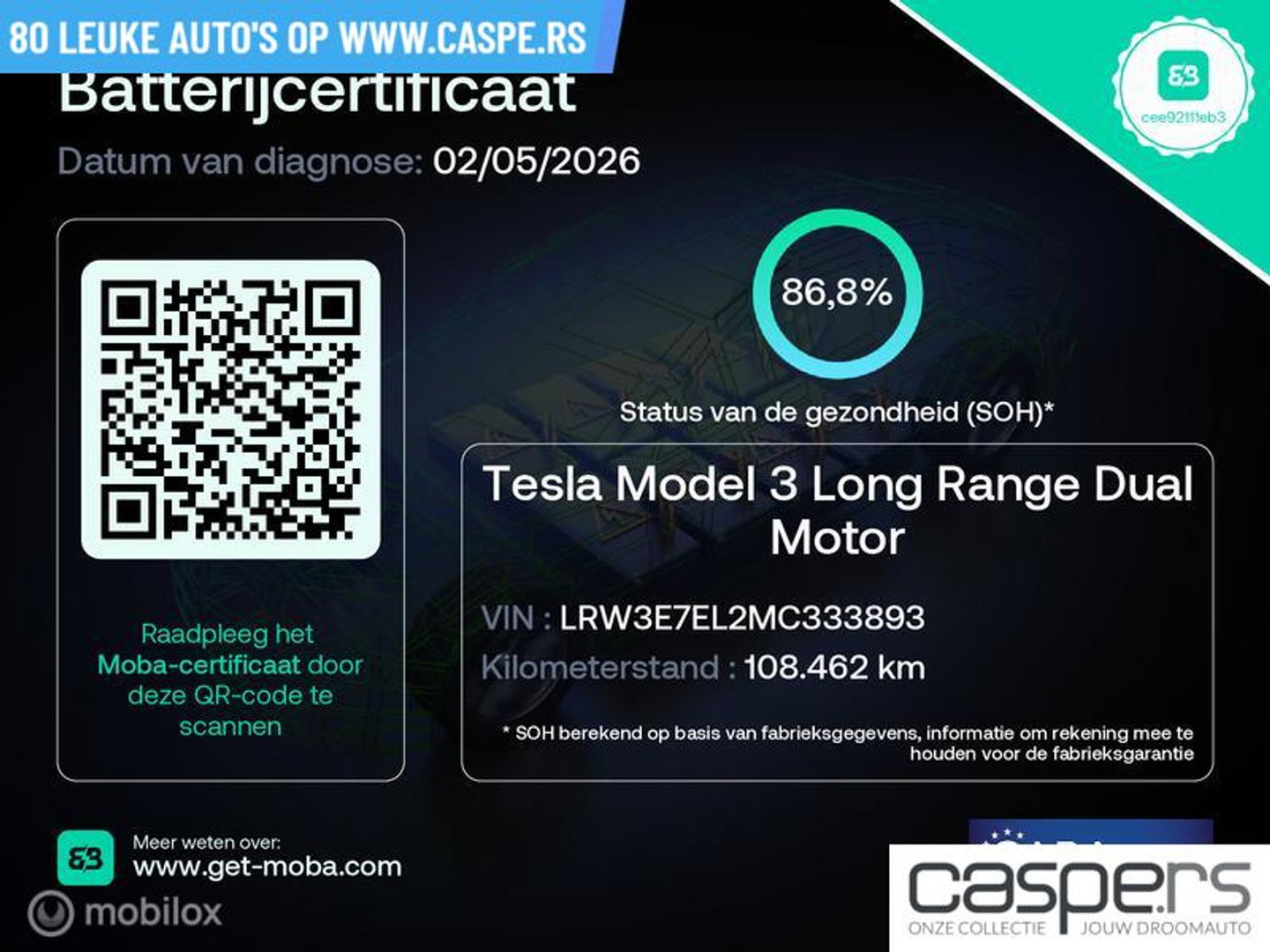 Tesla Model 3 Performance AWD 75 kWh