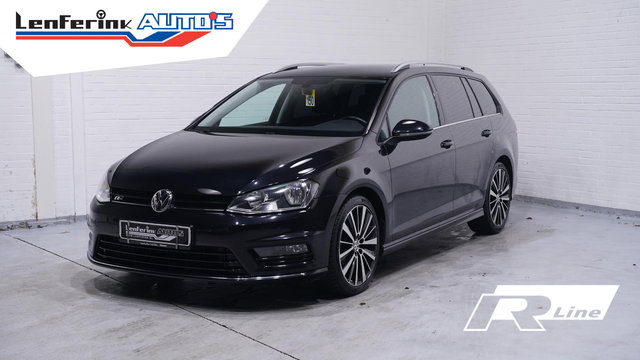 Volkswagen Golf - Variant 1.6 TDI Highline R-Design sportstoelen lederen bekleding NAP DAB-ontvangst cruise controle camera navigatie stoelverwarming PDC v+a schakelflippers aan het stuur climate controle 19"-inch lichtmetalen velgen