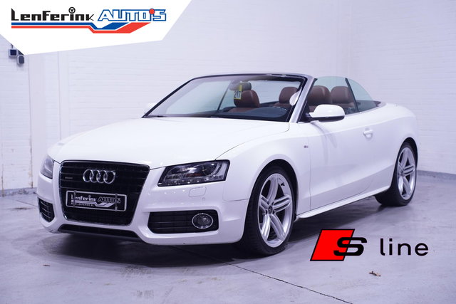 Audi A5 - Cabriolet 3.0 TDI V6 240 pk Quattro Aut. S-Line Cognac Leder Navi, Camera, Sportstoelen, Xenon