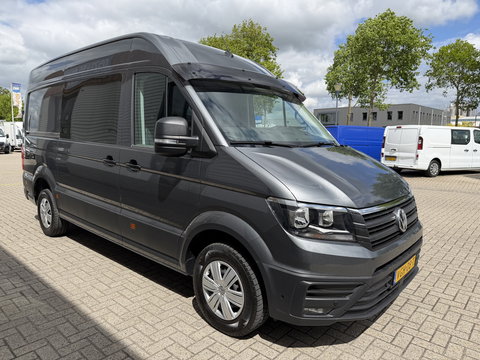 Volkswagen Crafter 35 2.0 TDI 177pk L3H3 ( L2H2 ) DC 6 persoons Comfortline / euro 6 / bpm vrij / vaste prijs rijklaar € 31.950 ex btw / lease vanaf € 521 / airco / cruise / grijs metallic !