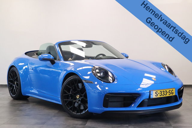 Porsche 911 - Cabrio 3.0 Carrera 4 GTS Sport Chrono X- Sight NL Auto 480PK! Shark blue Dealer onderhouden * Hemelvaartsdag geopend van 12:00 tot 17:00u *