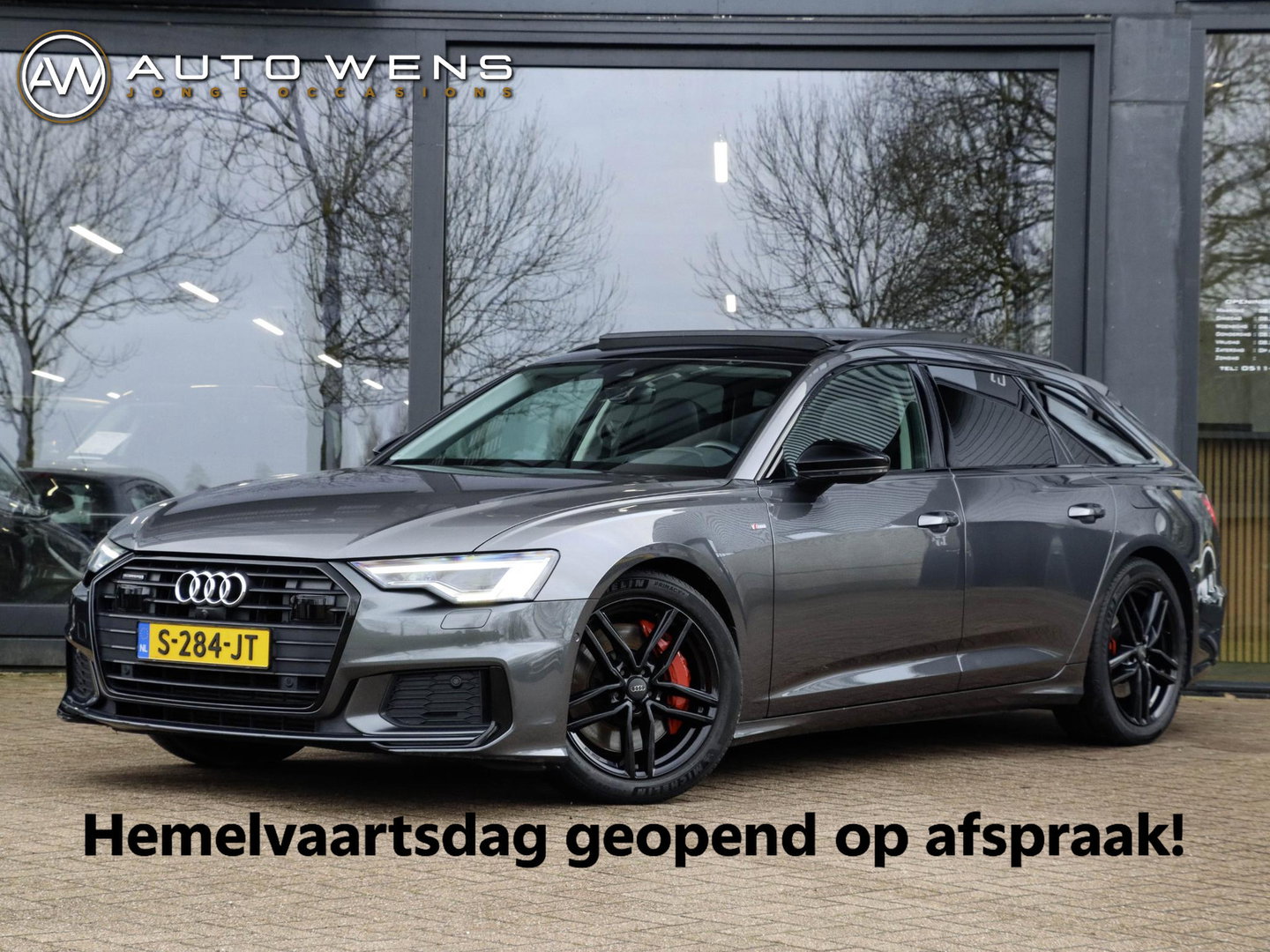 Audi A6 Avant 55 TFSIe Quattro S Line Competition 367pk ACC Pano Trekhaak Headup 360 Cam SoH 88%