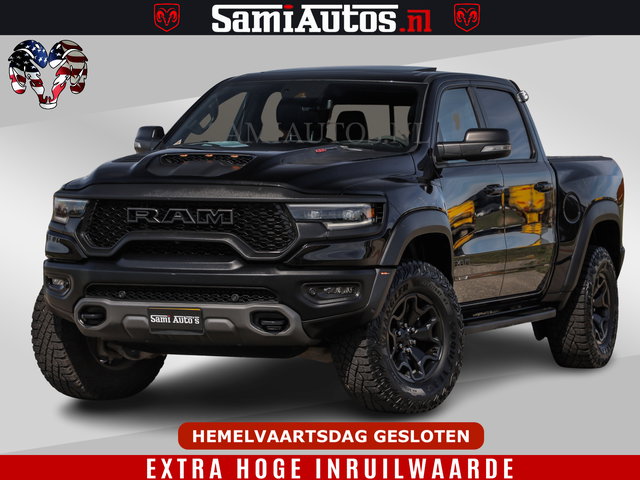 Dodge Ram Pick-Up - TRX HELLCAT | 6.2 V8 712PK SUPERCHARGER | FULLY LOADED | CARBON | BLACK ON BLACK | CREW CAB | DUBBELE CABINE | 5 PERSOONS |