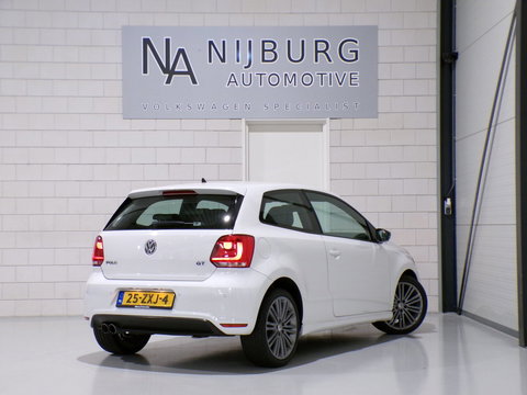 Volkswagen Polo 1.4 TSI BlueGT "Origineel NL!" Automaat! Garantie Navigatie Bluetooth Leer-Alcantara 17"Velgen Parkeersensoren