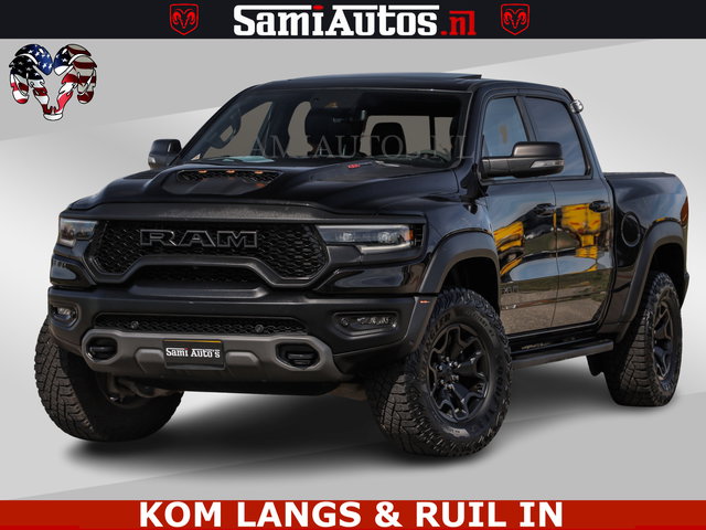 Dodge Ram Pick-Up - TRX HELLCAT | 6.2 V8 712PK SUPERCHARGER | FULLY LOADED | CARBON | BLACK ON BLACK | CREW CAB | DUBBELE CABINE | 5 PERSOONS |