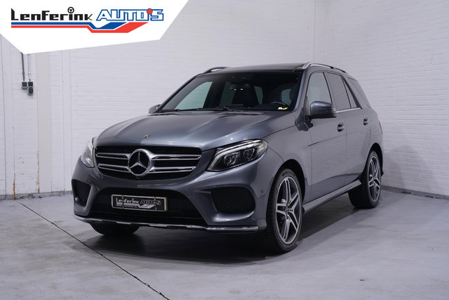 Mercedes-Benz GLE - 250 d 4MATIC AMG Sport Edition pano-dak lederen bekleding luchtvering led-verlichting 21"-inch lmv soft-close electrische-achterklep private-glas PDC v+a wegklapbare trekhaak cruise-controle zwarte dakhemel Navigatie dakrails-allu