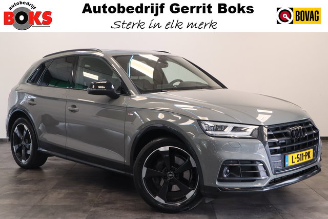 Audi Q5 - 2.0 TFSI quattro Sport S Line Black Edition QUANTUM GRIJS Head up Leder Panorama dak