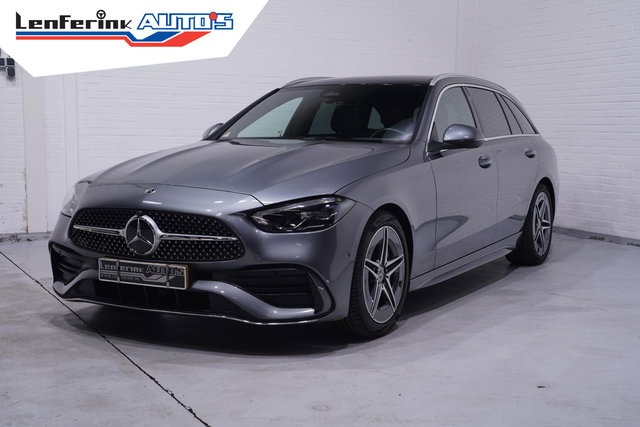 Mercedes-Benz C-Klasse - Estate 180 AMG Line NAP 1e eigen. ACC digi-dashboard electr bediende stoelen met memo 360 camera DAB-ontvangst panodak-glasuitv. PDC v+a electrische-achterklep schakelflippers private-glas led-verlichting drivers-assist sportstoelen met lederen/alcantara 