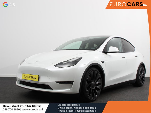 Tesla Model Y - Performance Long Range AWD 75 kWh Climate control Adaptieve cruise control Achteruitrijcamera Panoramadak Keyless Stuurverwarming Stoelverwarming LED Navigatie Parkeersensoren Trekhaak