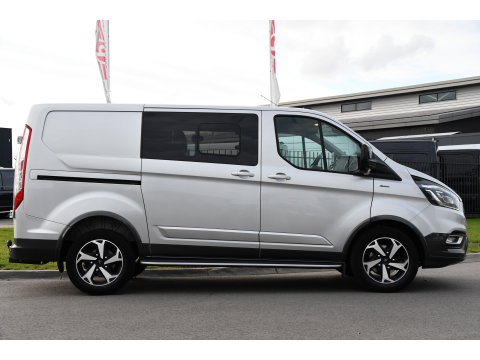 Ford Transit Custom 2.0 TDCI L1H1 Active DC Full Options! Adaptieve Cruise, Camera, Xenon, Carplay, Leder, Automaat, 170pk, Multimedia, Uniek!